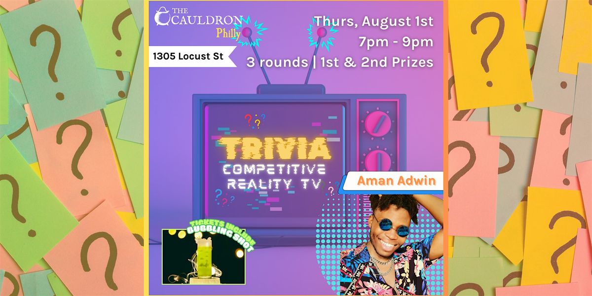 Trivia Night at The Cauldron: Competitive Reality TV Edition