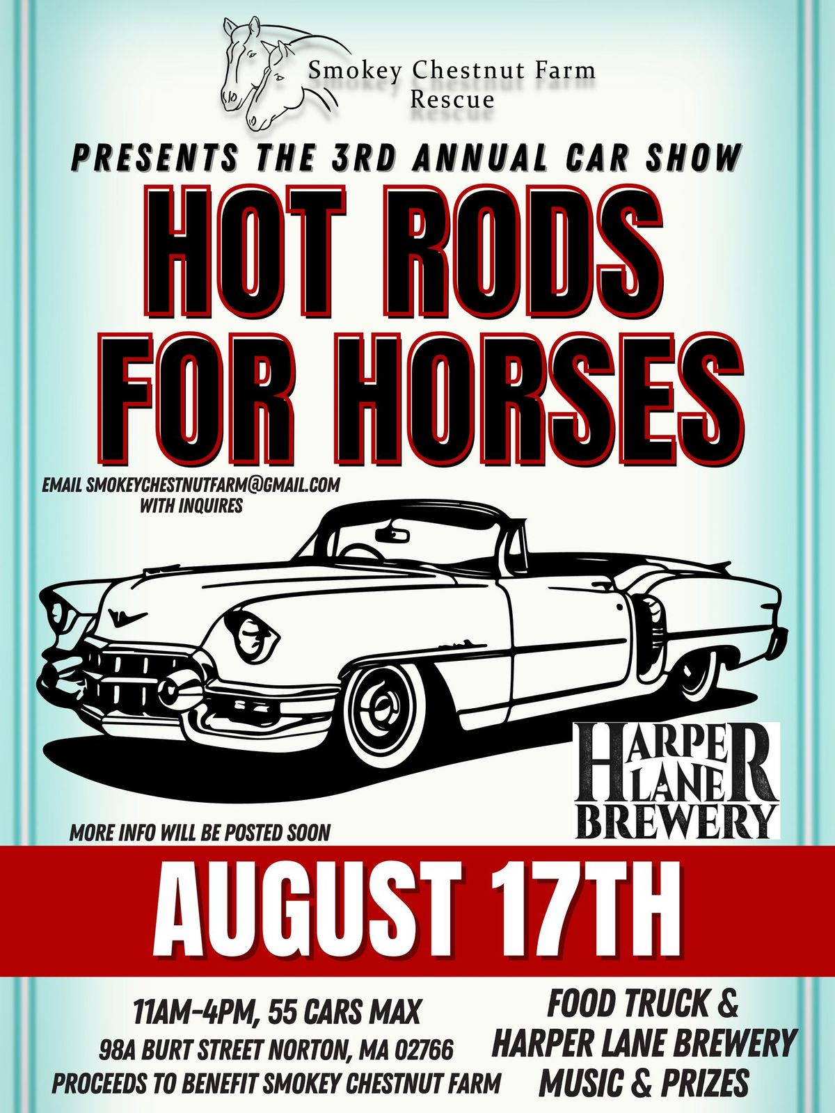 Annual Hot Rods for Horses Car Show Fundraiser