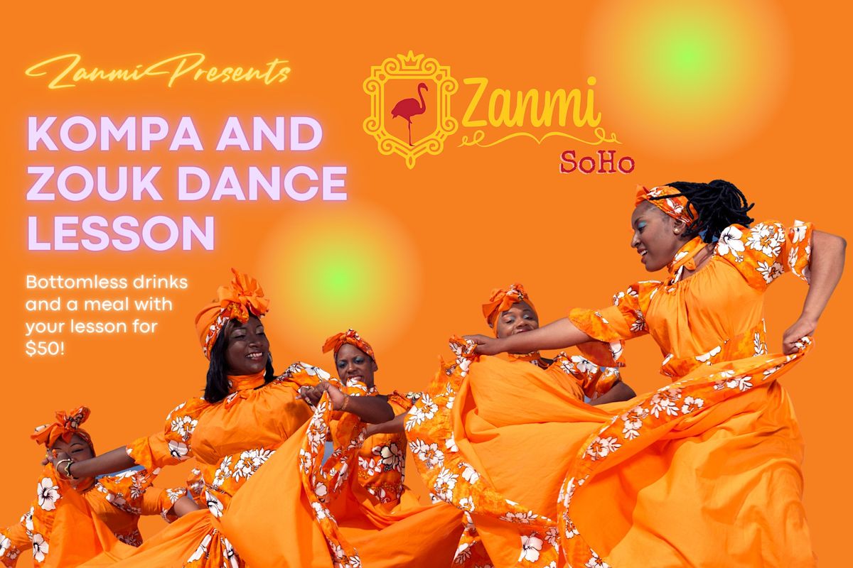 KOMPA AND ZOUK BOTTOMLESS DANCE LESSON, ZANMI SOHO, New York, 16 August
