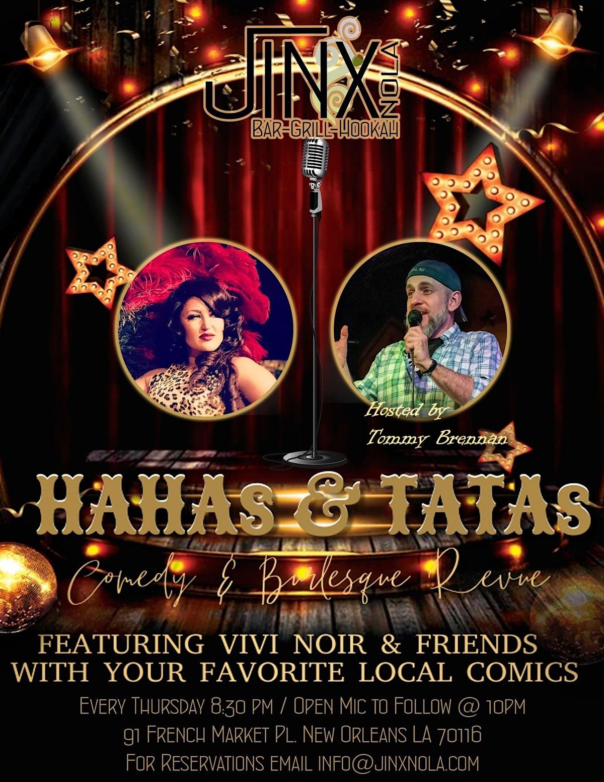 Hahas & Tatas Burlesque Comedy Show / Open Mic, Jinx Bar And Grill, New ...