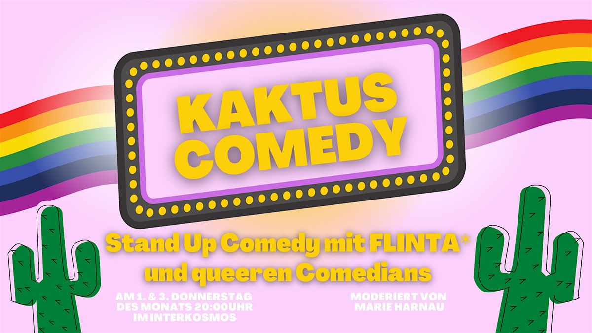 KAKTUS COMEDY: FLINTA* und Queer Comedy Show  | 15. August, 20:00 Uhr