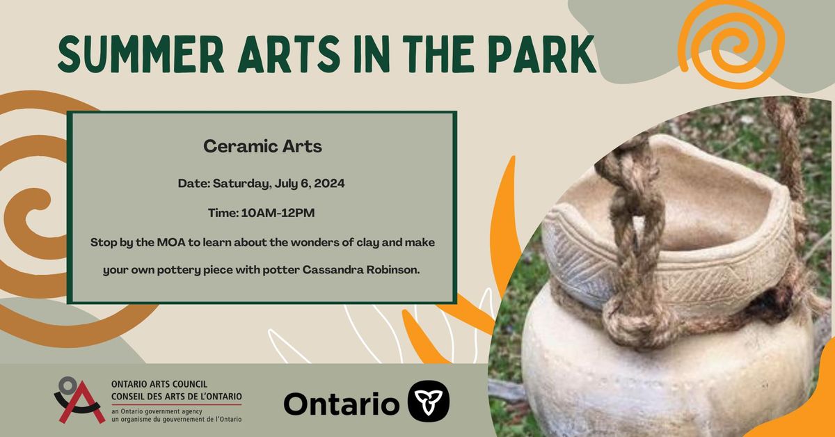 Summer Arts in the Park: Ceramic Arts