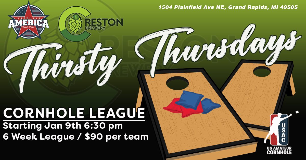 Thirsty Thursday Cornhole League at Creston Brewery