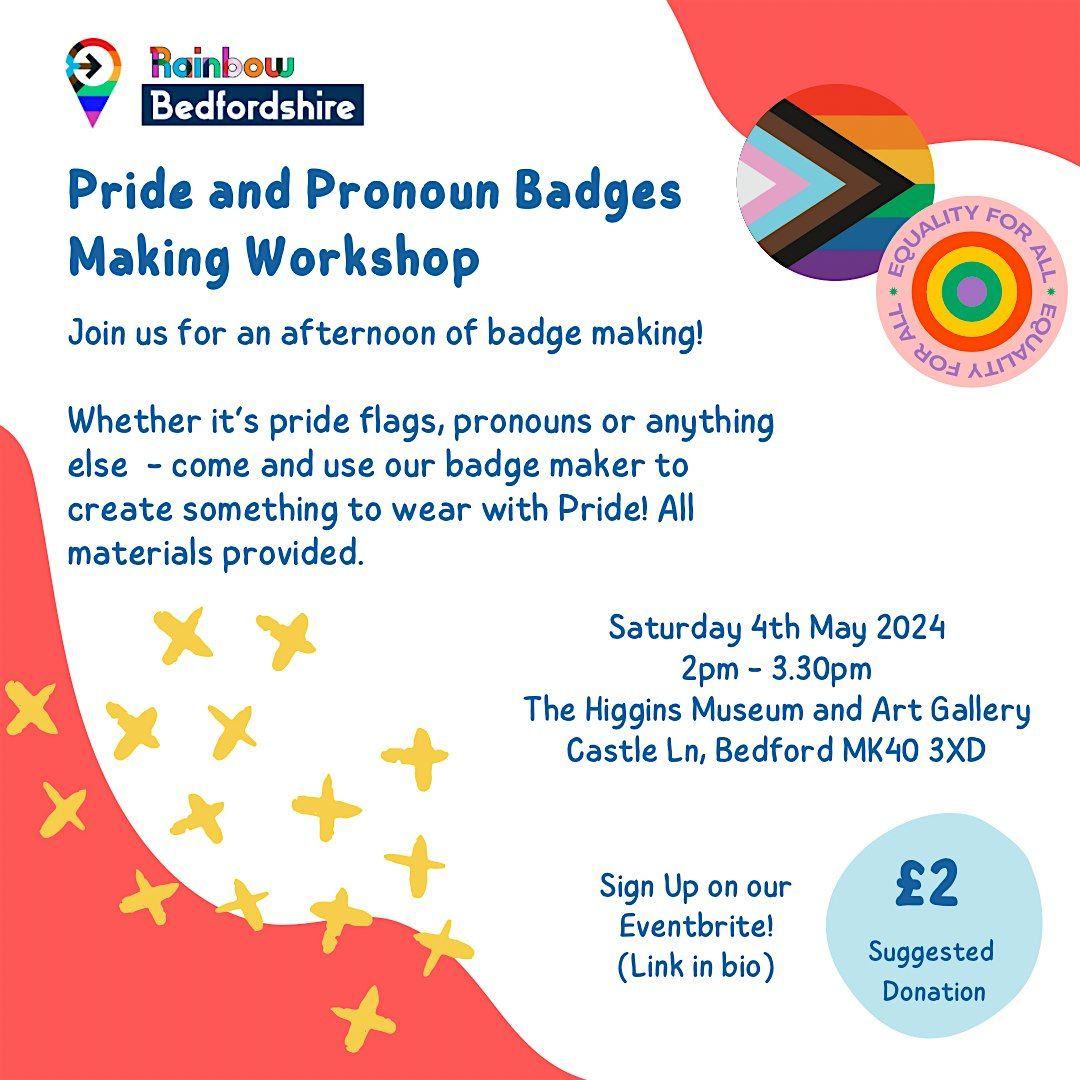LGBTQ+ Pride and Pronouns Badge Making Workshop