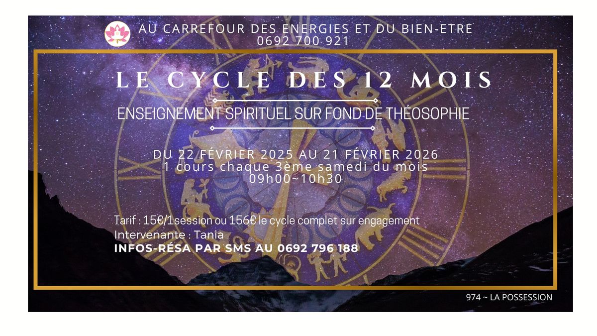 Le Cycle des 12 mois, enseignement spirituel sur fond de Th\u00e9osophie