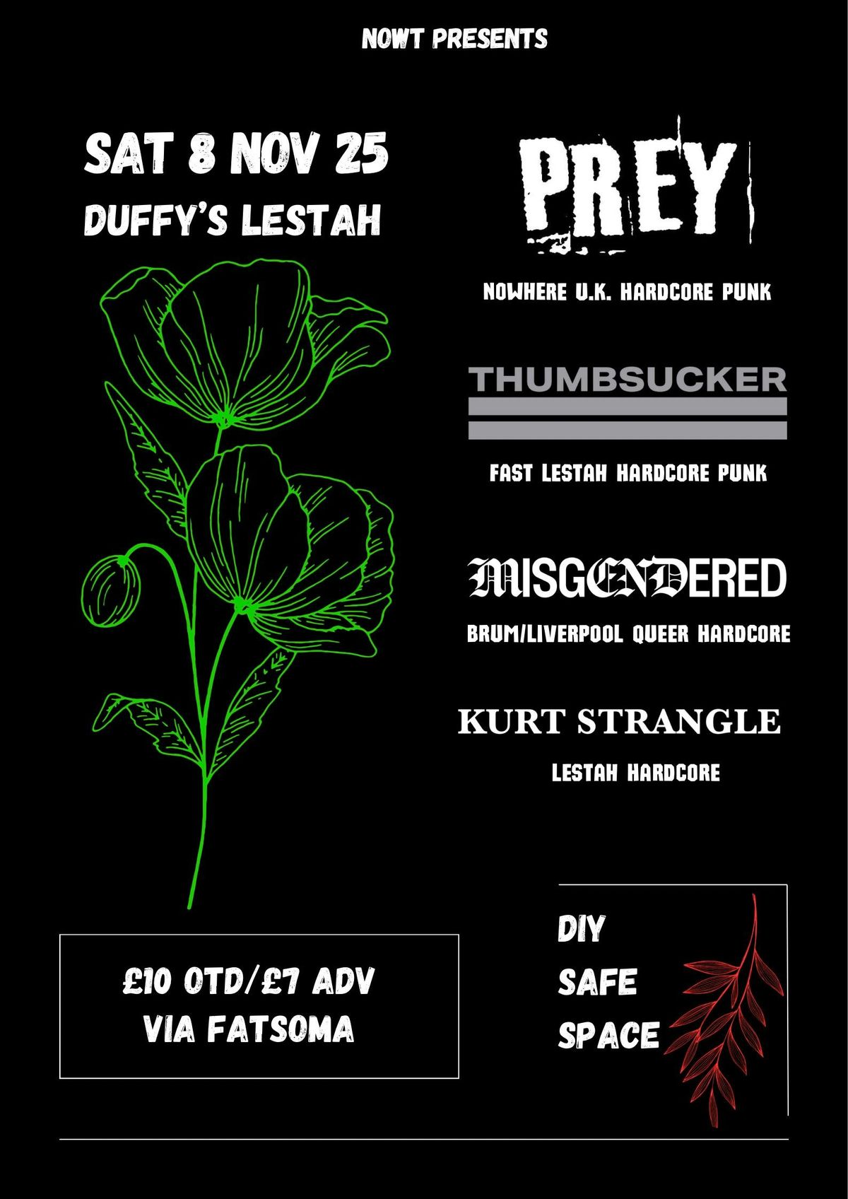 NOWT presents Prey\/ Thumbsucker\/Misgendered\/Kurt Strangle 