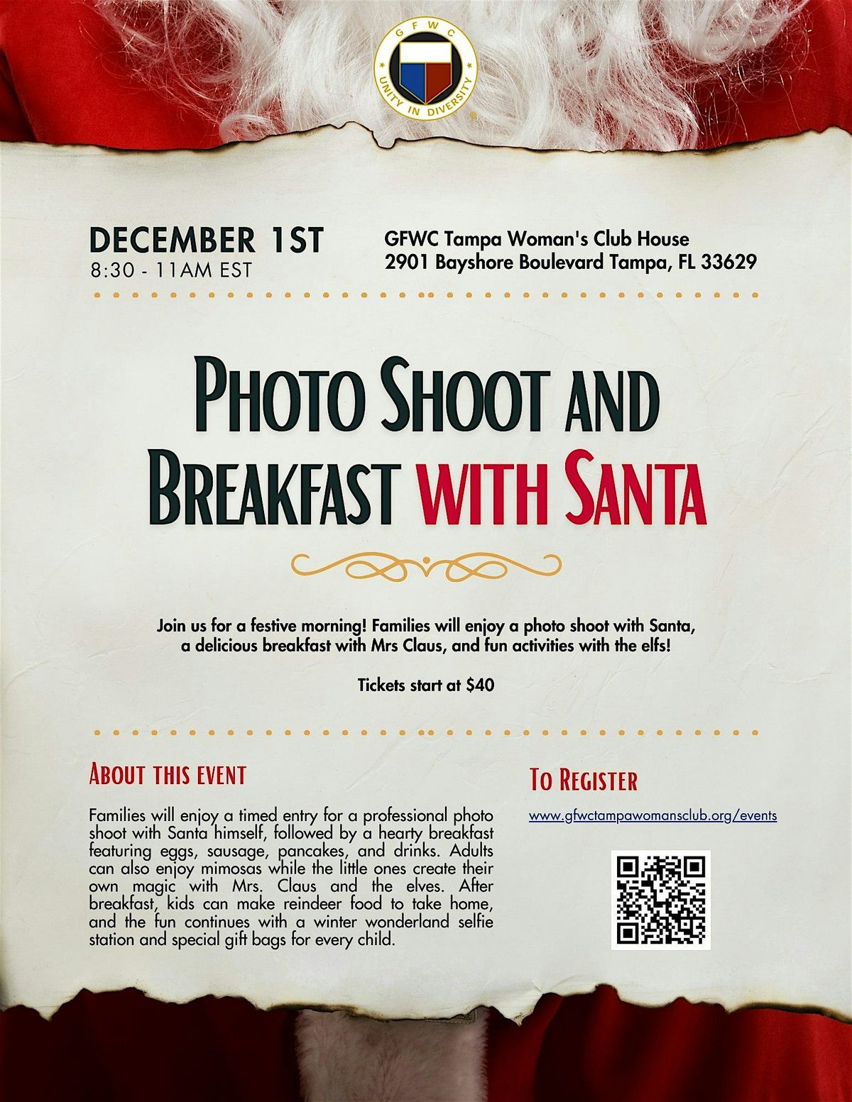 Photo Shoot and Breakfast with Santa