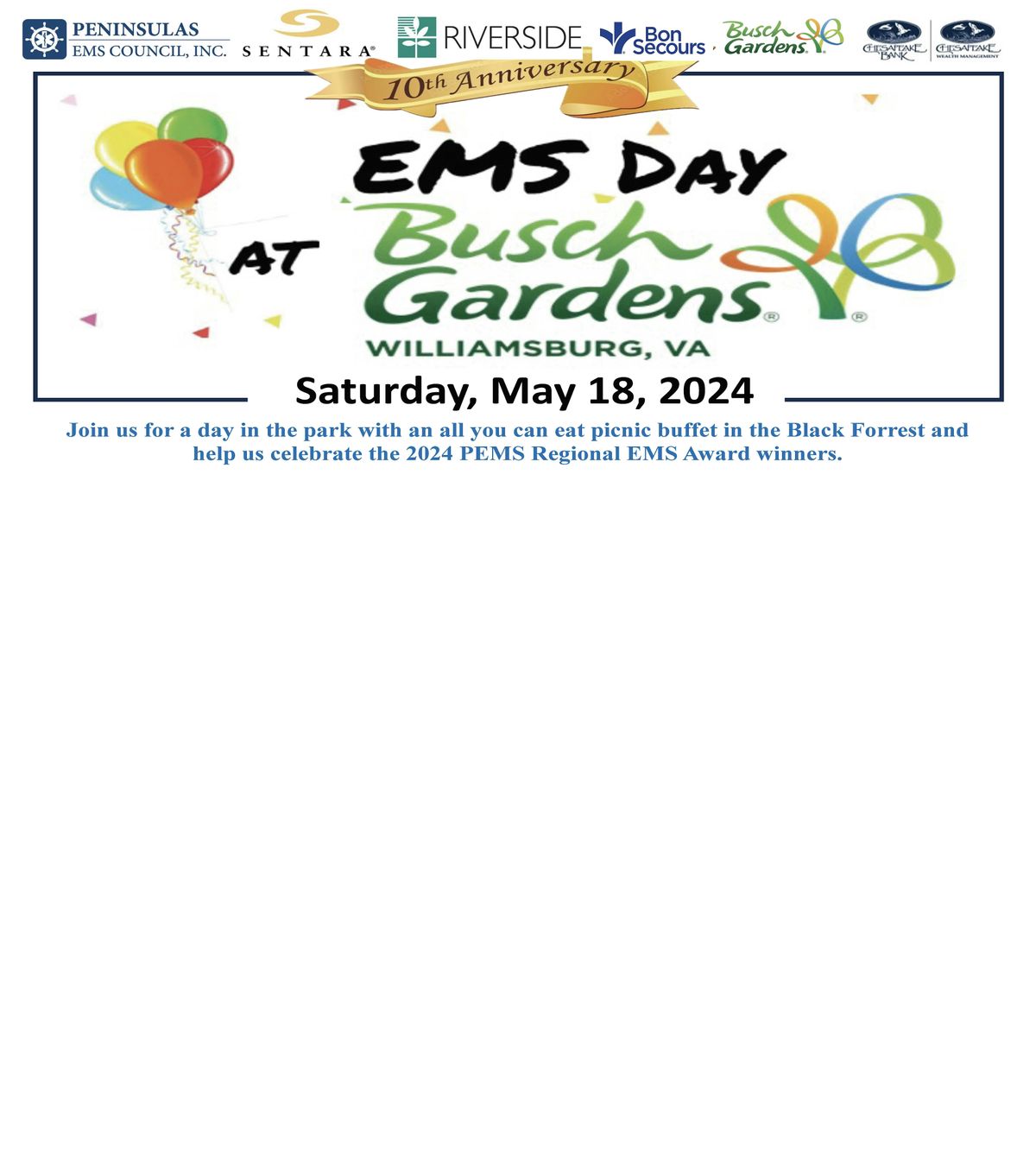 2024 EMS Day at Busch Gardens