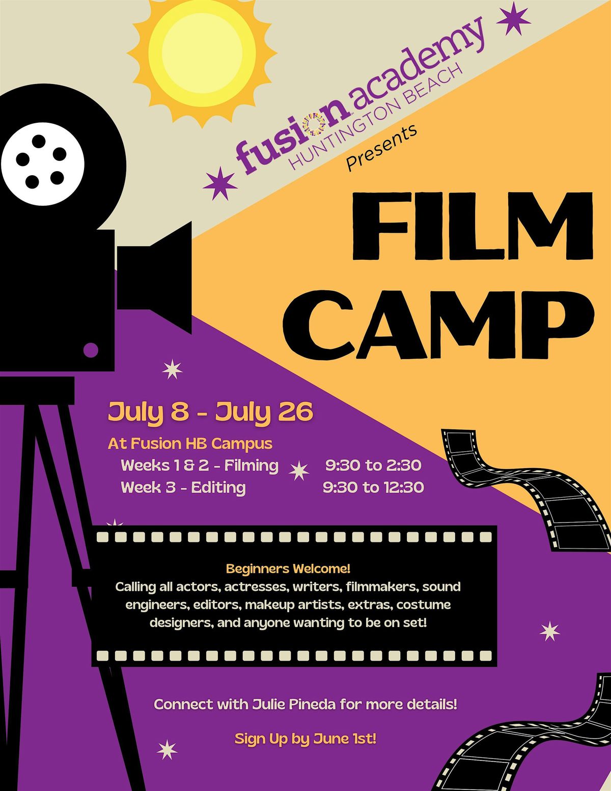 Fusion Academy Huntington Beach Film Camp