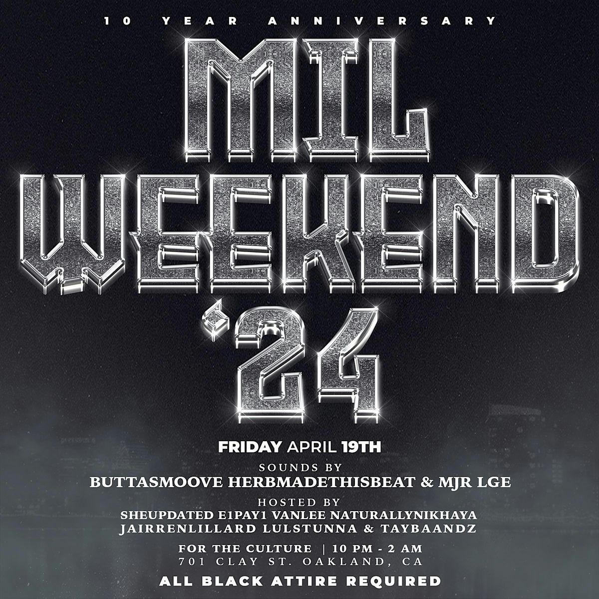 Mil Weekend '24 - All Black Party
