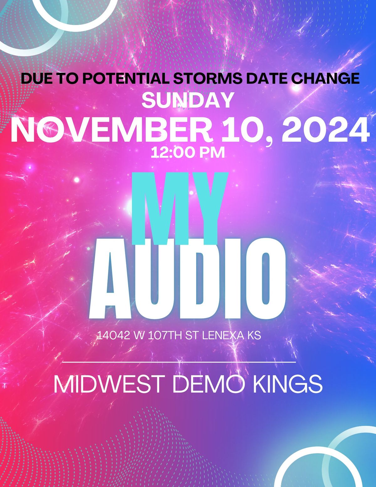 **WEATHER DATE CHANGE ** MY AUDIO NOVEMBER 10TH