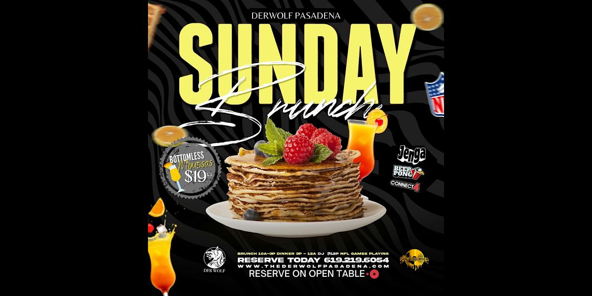 Brunch Party Sunday $19 Bottomless | DJ | NFL |at DerWolf