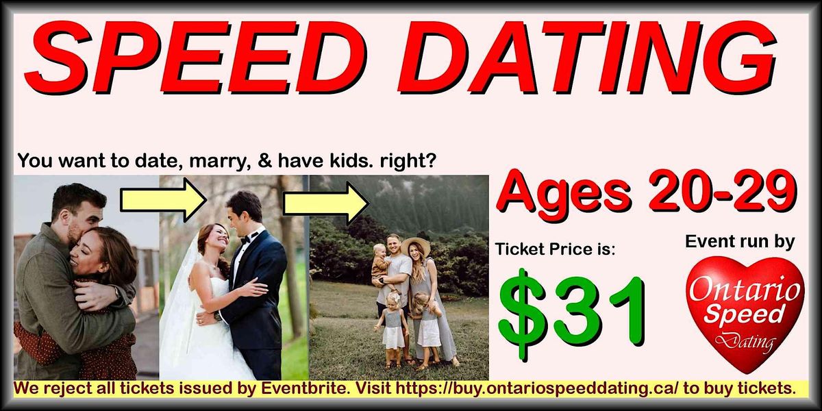 Speed Dating (Ages 20-29). New date and LOWER PRICE! 