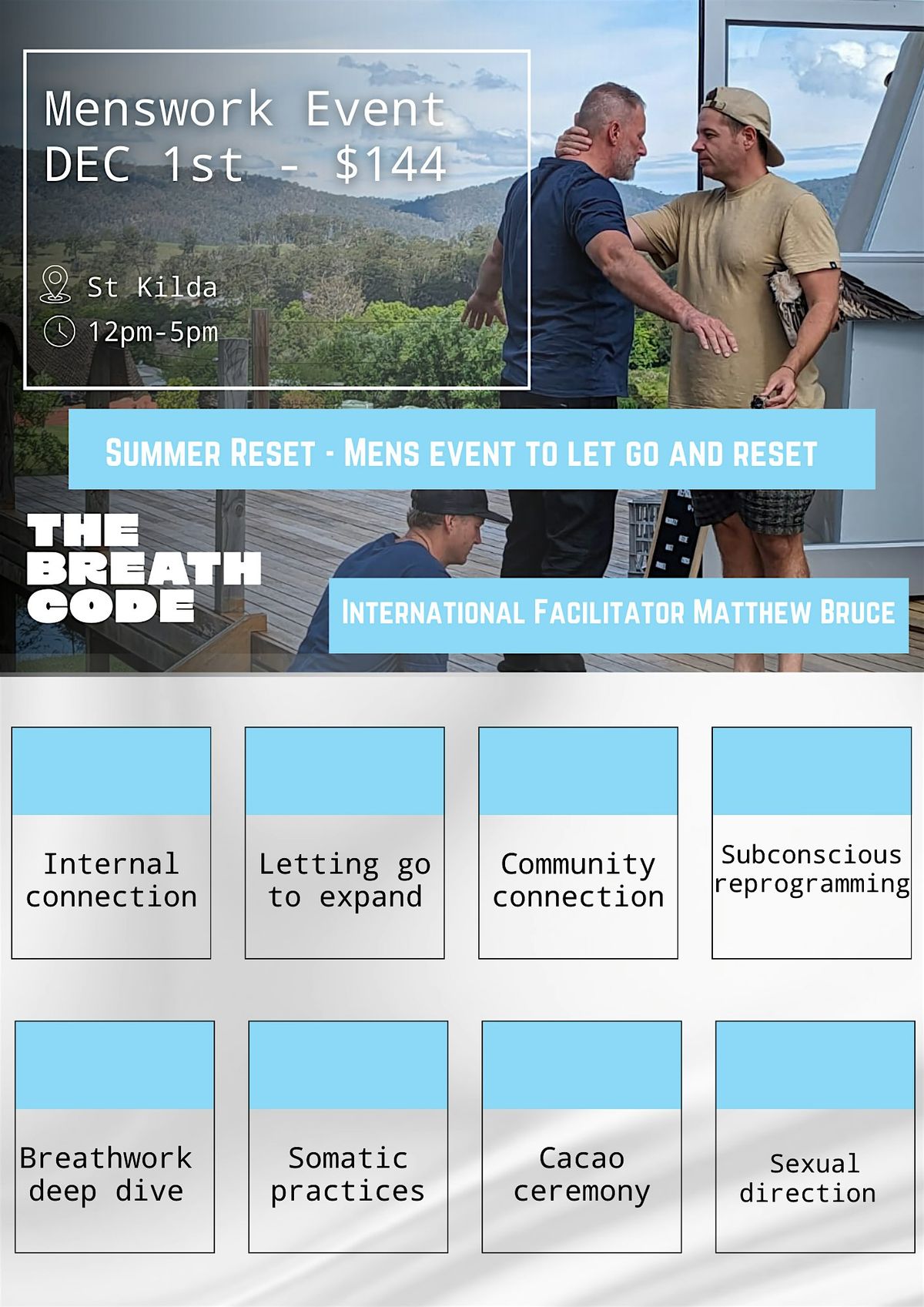 The Breath Code- "Half Day Men's Event" StKilda