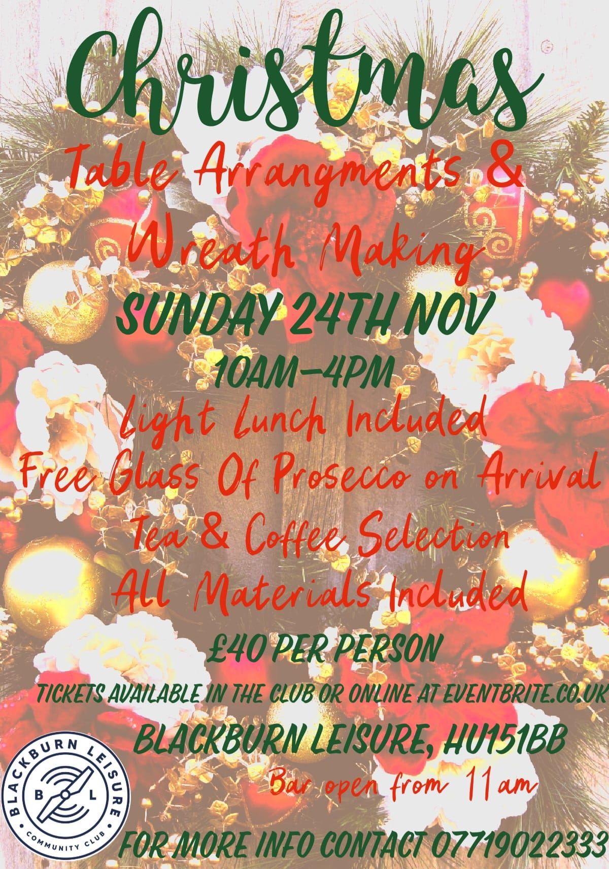 Wreath Making & Table Arrangements 