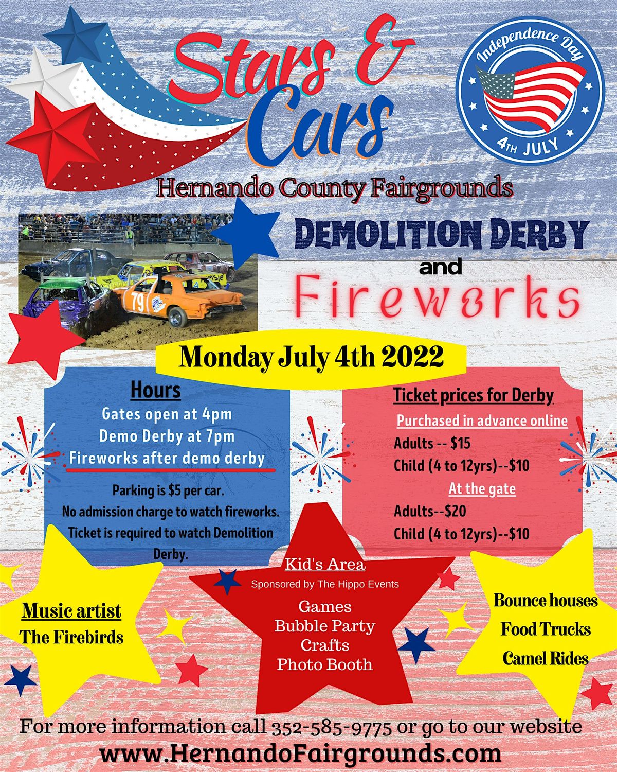 Stars and Cars 4th of July Demolition Derby & Fireworks