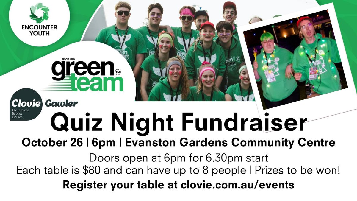 Clovie Gawler Green Team Quiz Night Fundraiser