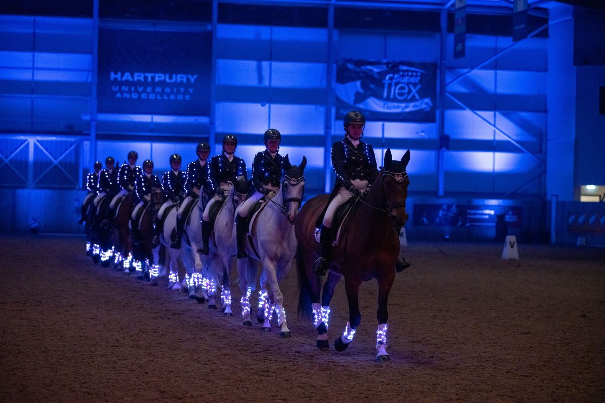 Formation riding clinic at Tewkesbury Riding school, GL20 6JH