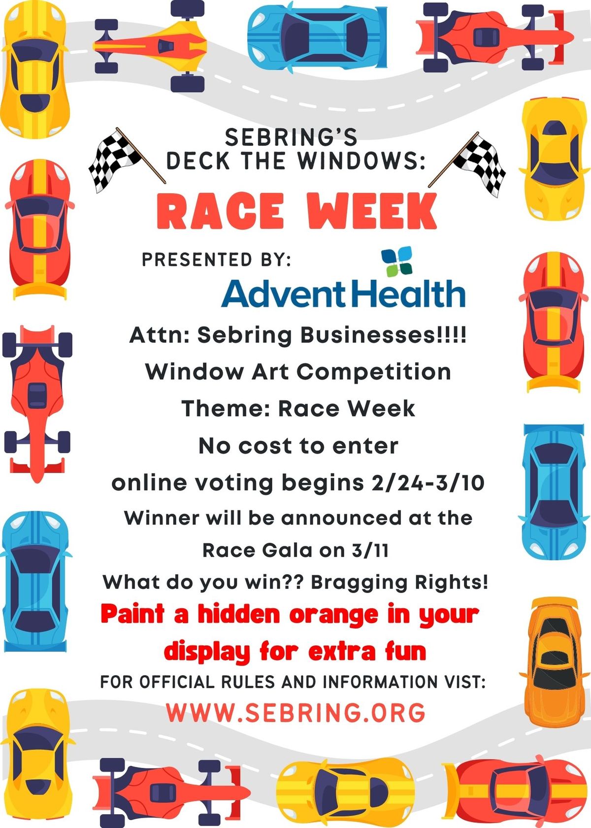 Sebring\u2019s  Deck the Windows: Race Week