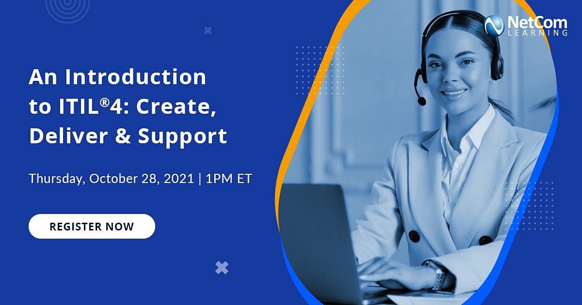 Webinar-An Introduction to ITIL\u00ae4: Create, Deliver & Support