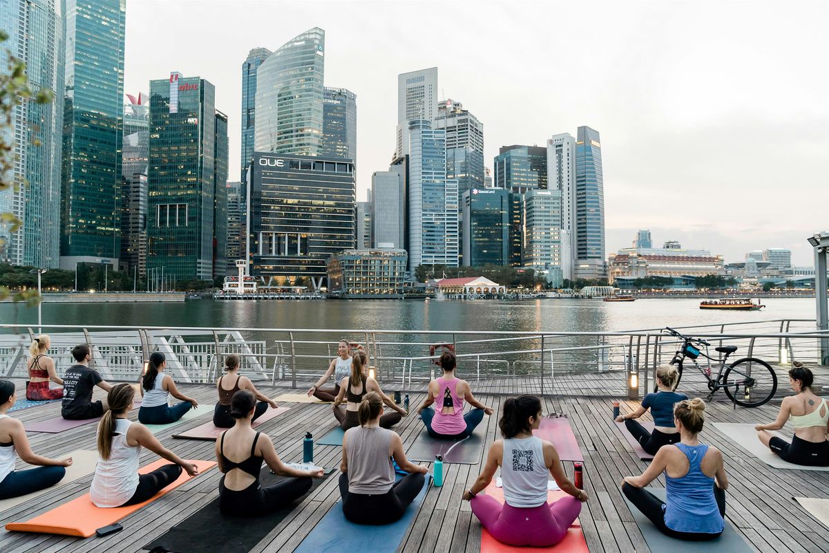 Yoga for a Change at Marina Bay (Singapore River Cruise)