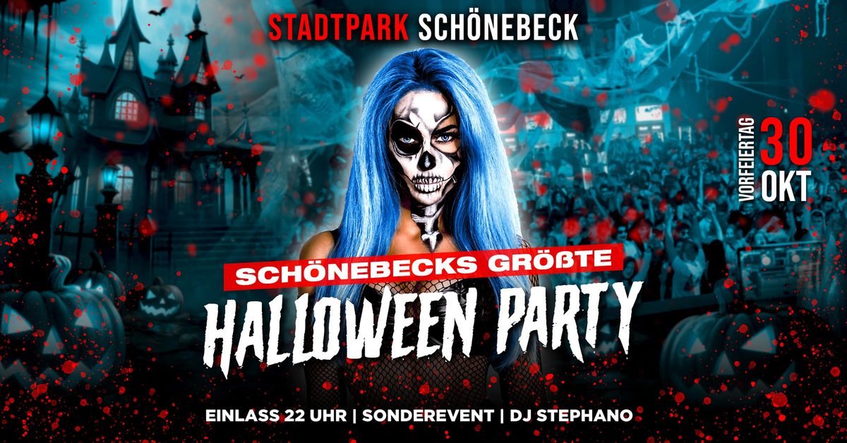 SCH\u00d6NEBECK`S GR\u00d6\u00dfTE HALLOWEEN PARTY | Stadtpark Sch\u00f6nebeck | 30.10