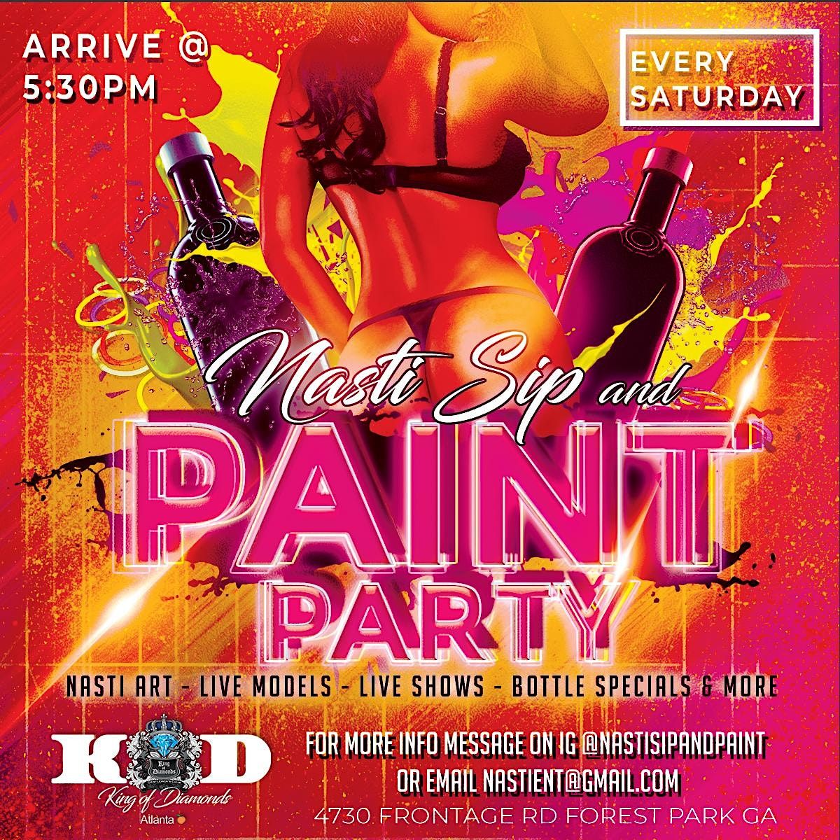 NASTI SIP AND PAINT, INSIDE KING OF DIAMONDS ATL