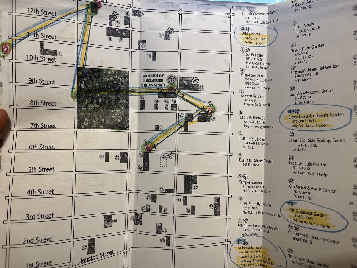 East Village Disc Golf Mapping Course