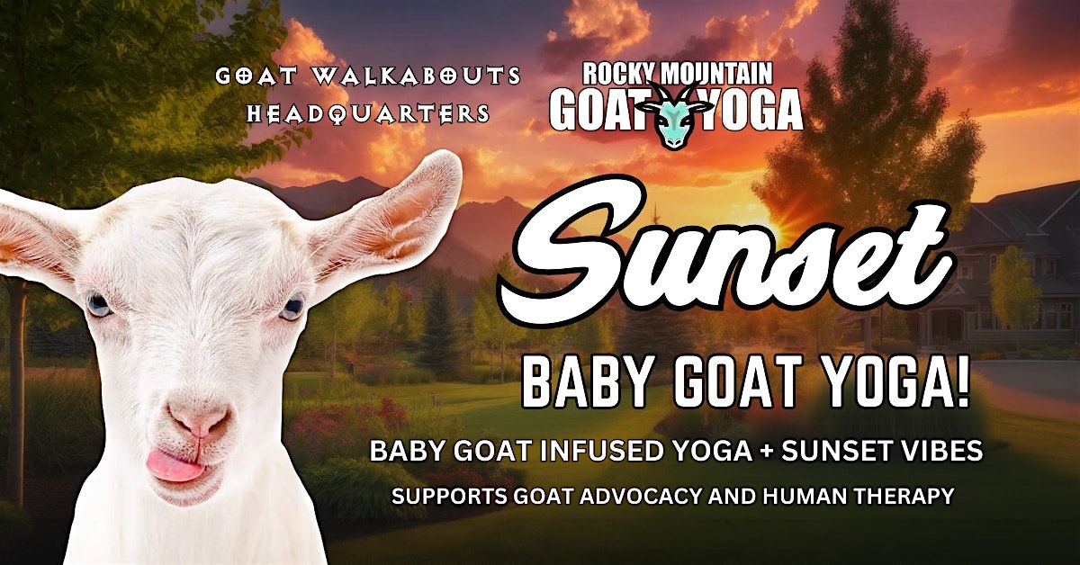 Sunset Baby Goat Yoga - July 2nd (GOAT WALKABOUTS HEADQUARTERS)