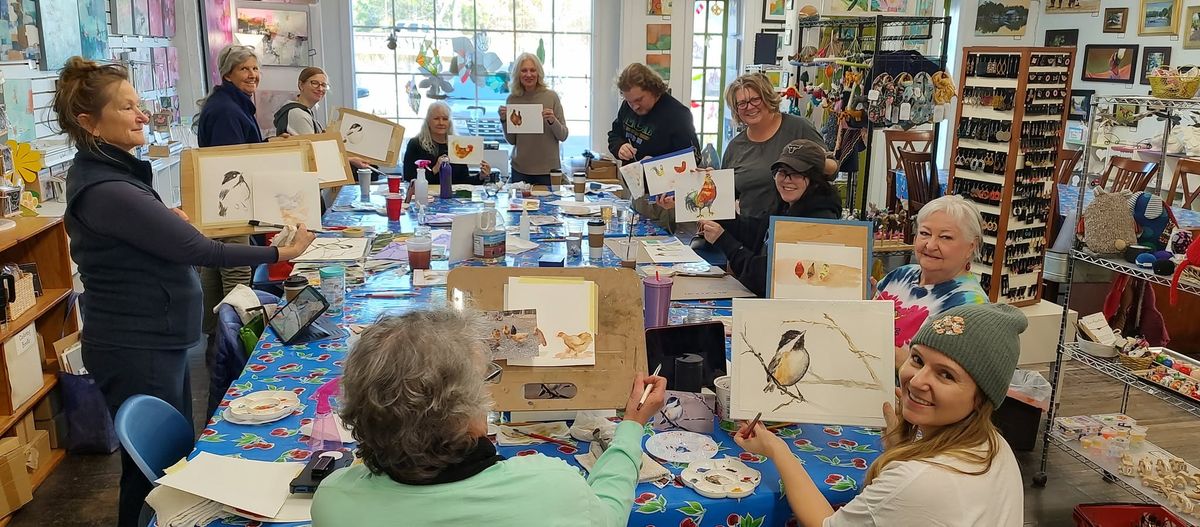 4-Class Series - Beginner to Intermediate Watercolor Painting Classes with Beth Bale