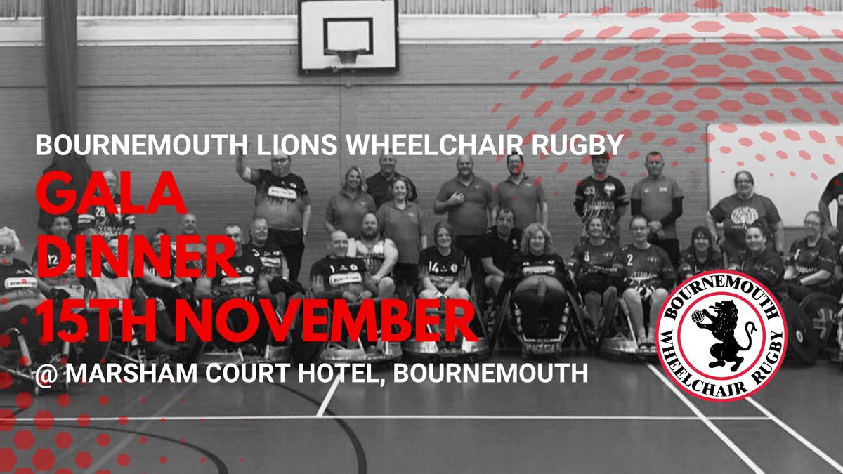 Gala Dinner, Bournemouth Lions Wheelchair Rugby 