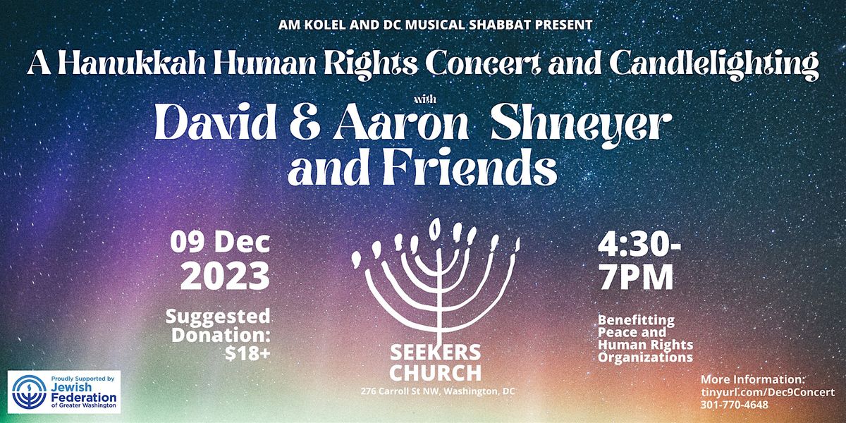 Hanukah Human Rights Concert with David and Aaron Shneyer