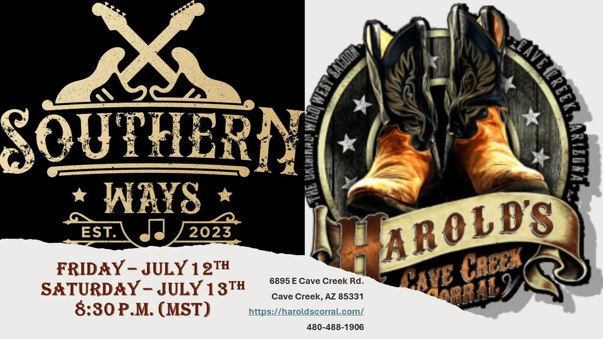 Harold's Cave Creek Corral - July 13th - 8:30 P.M. (MST)