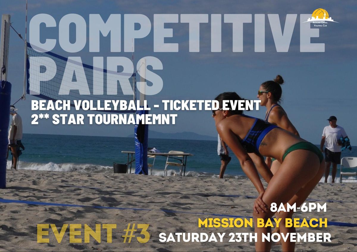 ACVC BEACH: Competitive 2** Men and Women Pairs