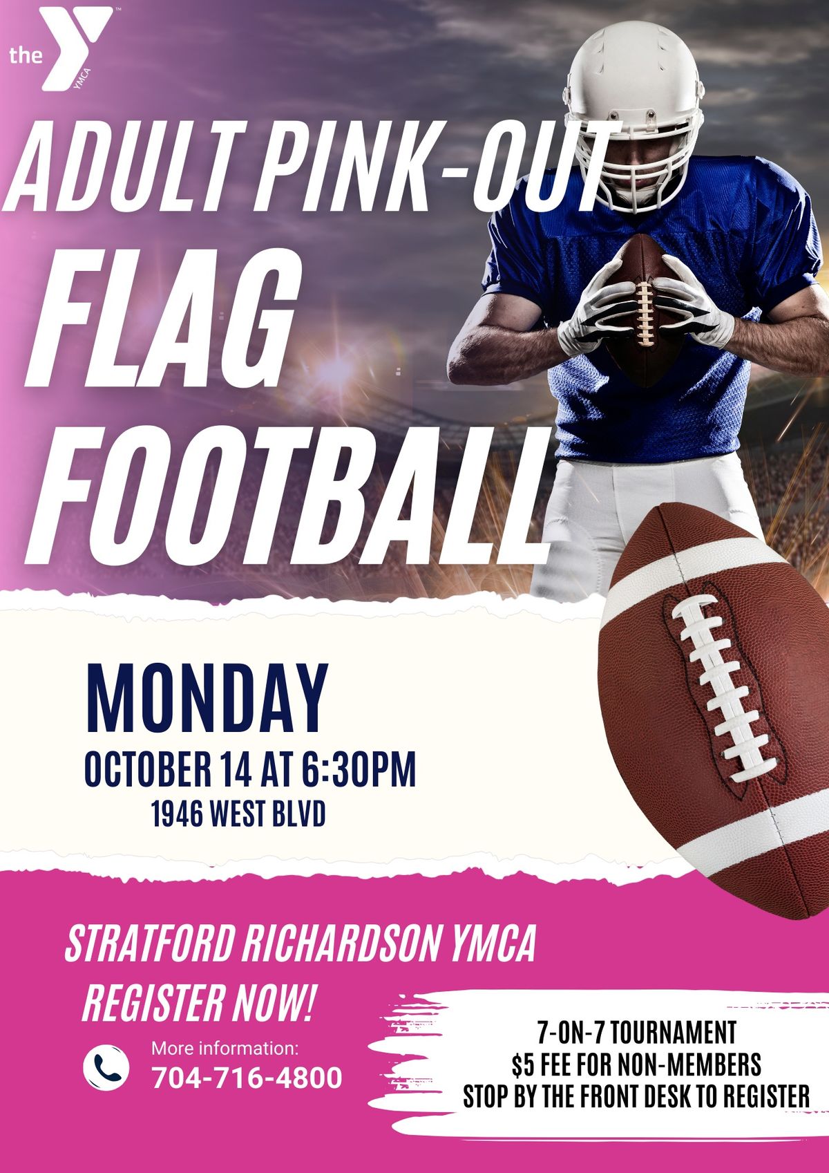 Pink-Out Adult Flag Football \ud83c\udfc8 \ud83c\udfc8\ud83c\udfc8