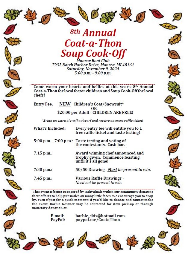 8th Annual Coat-a-Thon Soup Cook-Off