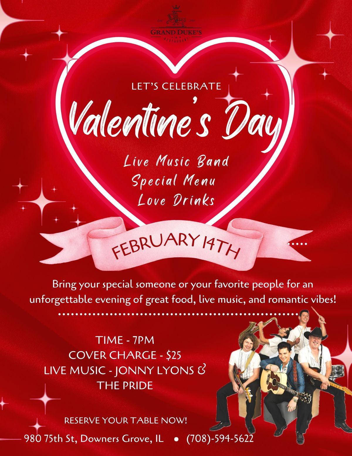 Valentine's Day with Jonny Lyons & The Pride!