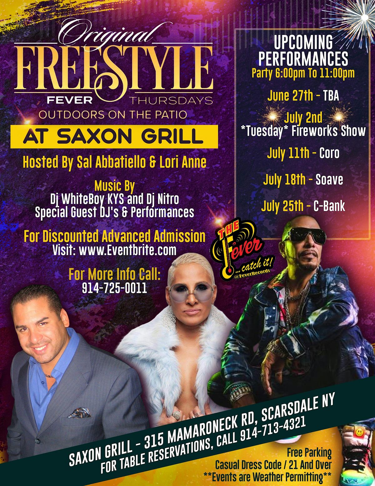 C-Bank Live Freestyle Fever Thursdays Outdoors On The Patio 7\/25\/2024