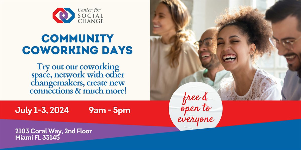 Community Coworking Days at the Center for Social Change