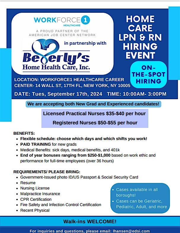 Beverly Home Health Care Hiring Event