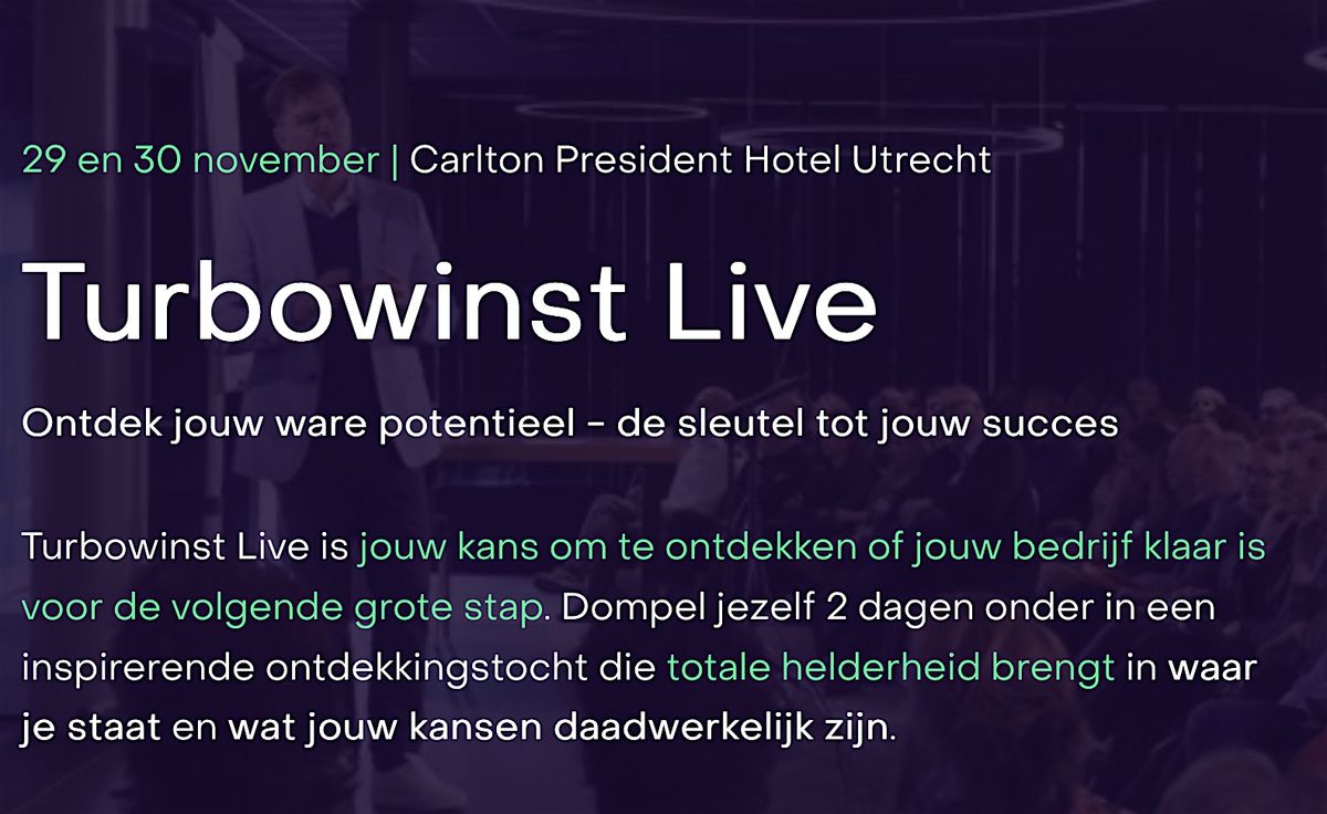 Turbowinst LIVE - 29 & 30 november 2024