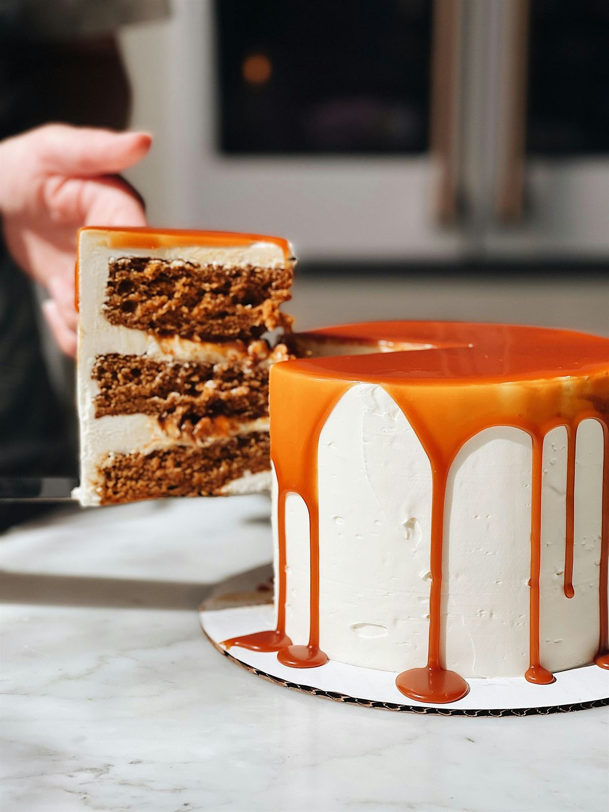 Pumpkin Caramel Layer Cake  & Buttercream