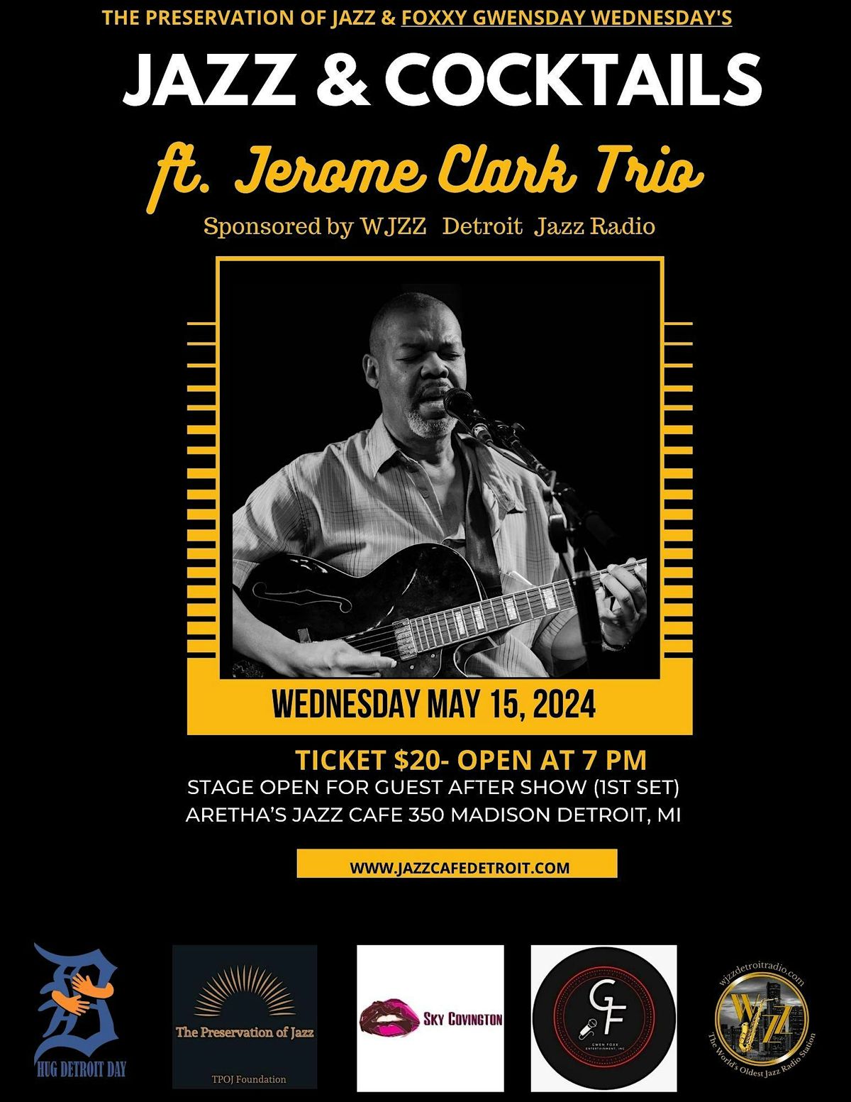 Jazz & Cocktails Ft. Jerome Clark Trio Hosted By Sky Covington