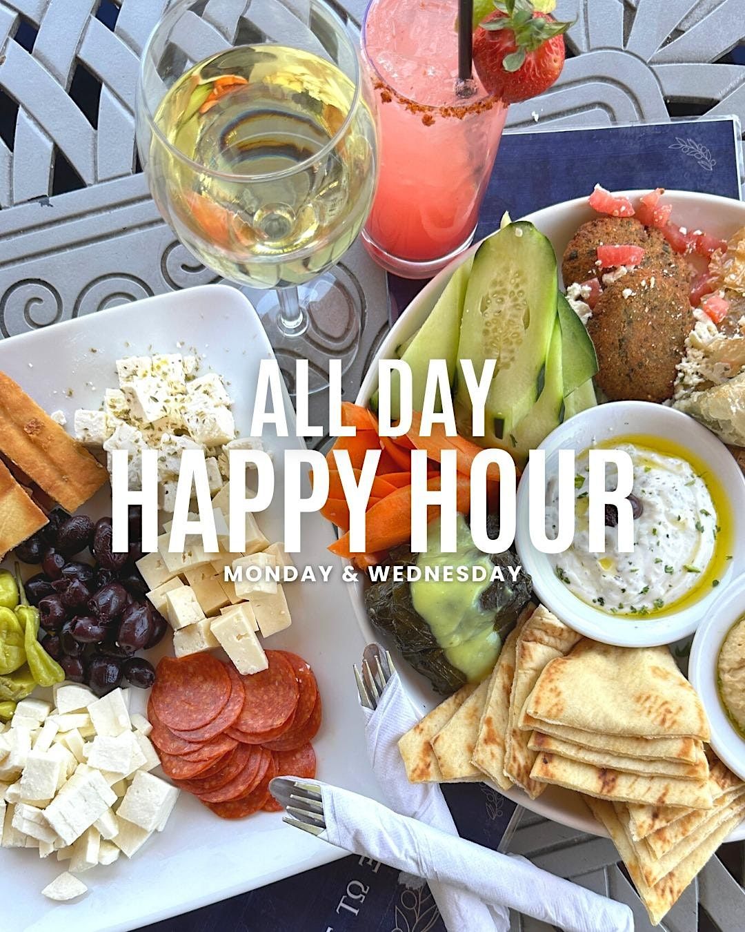 ALL DAY HAPPY HOUR - EVERY MONDAY AND WEDNESDAY!