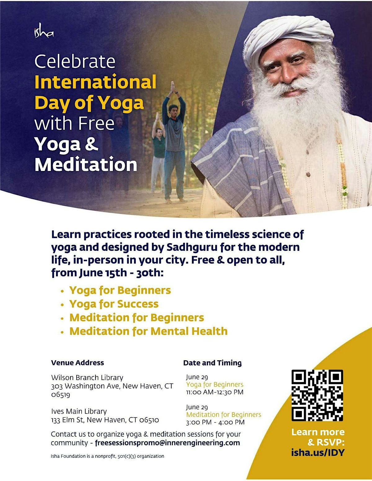 Free Yoga & Meditation Sessions