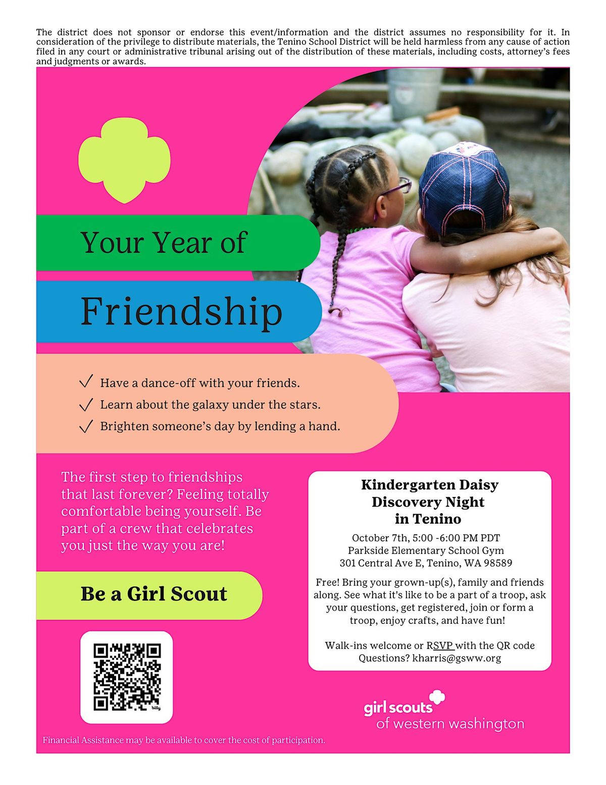 Tenino Girl Scout Daisy Discovery Night