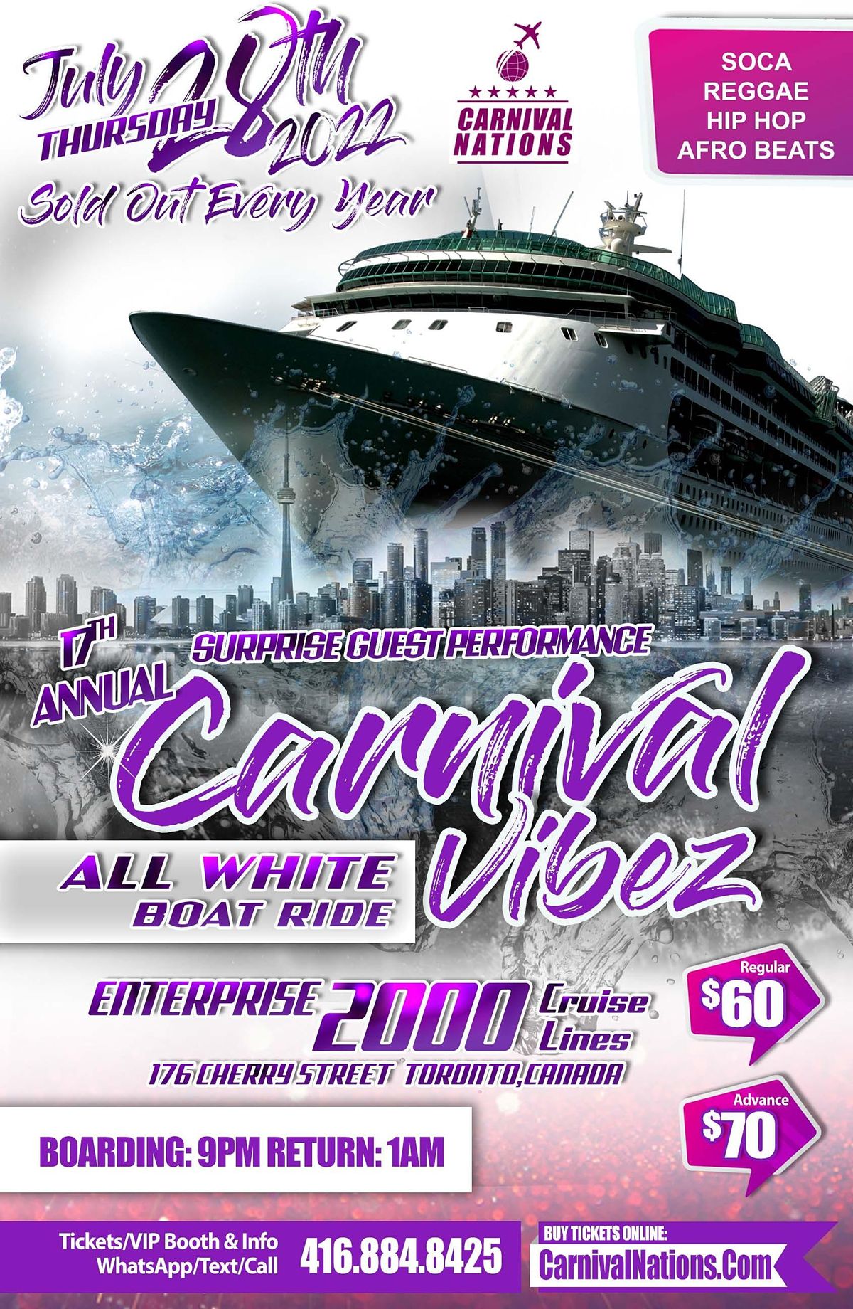 CARNIVAL VIBEZ ALL WHITE BOAT PARTY