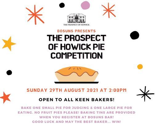Pie Competition Sunday 29th August 2021