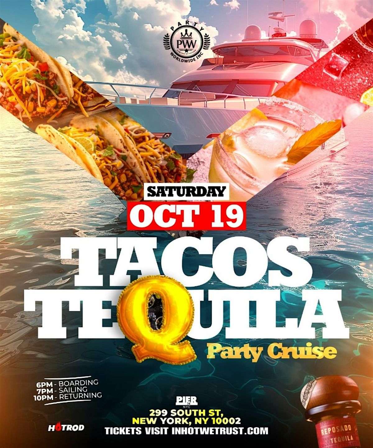 TACO & TEQUILA Cruise New York City, Pier 36 NYC, New York, 19 October 2024