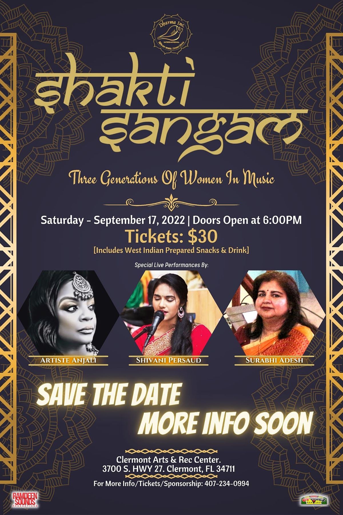 Shakti Sangam: Three Generations of WOMEN in MUSIC, Clermont Arts ...